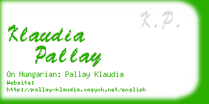 klaudia pallay business card